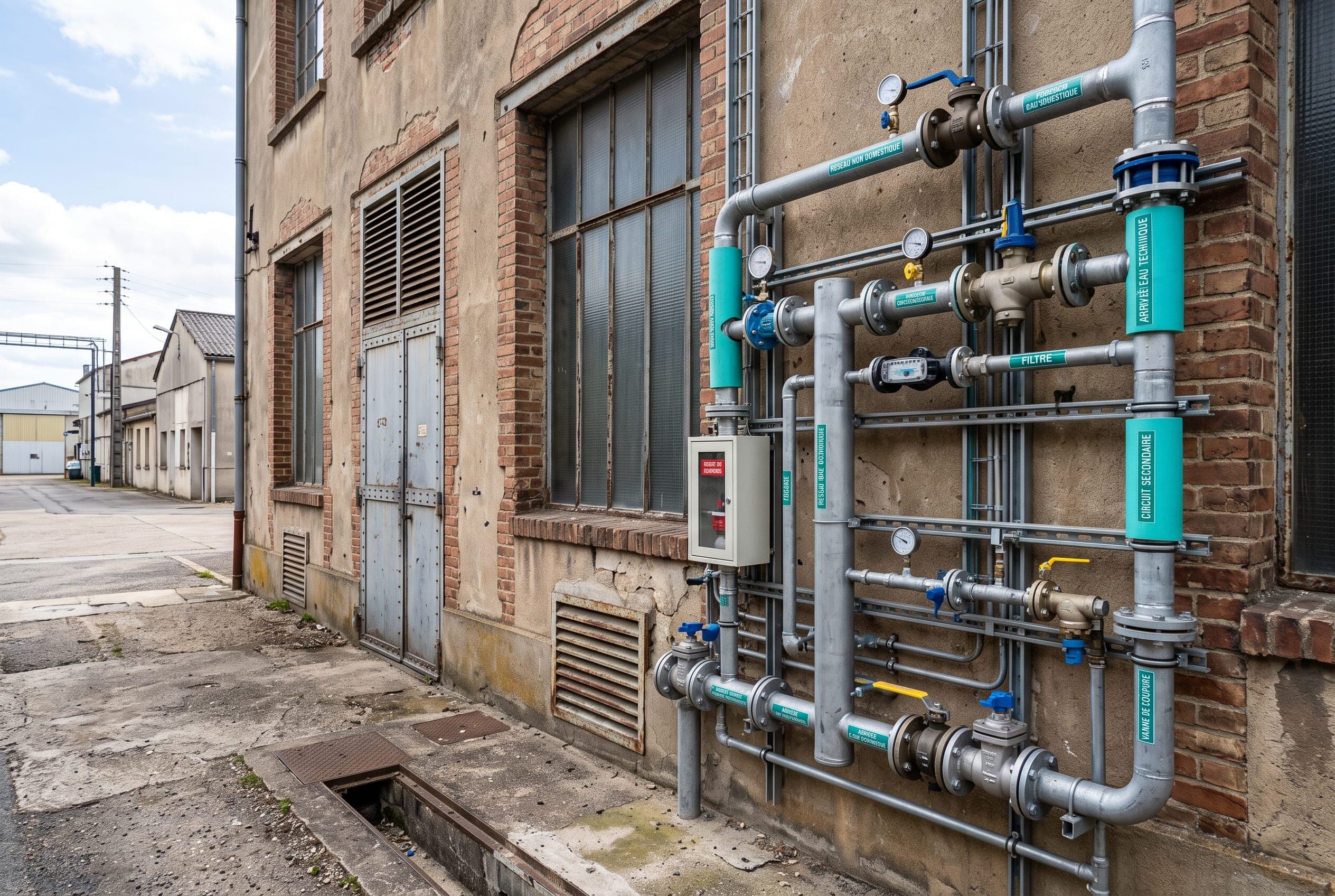 Raccordement de réseau non domestique sur un bâtiment industriel à Montargis