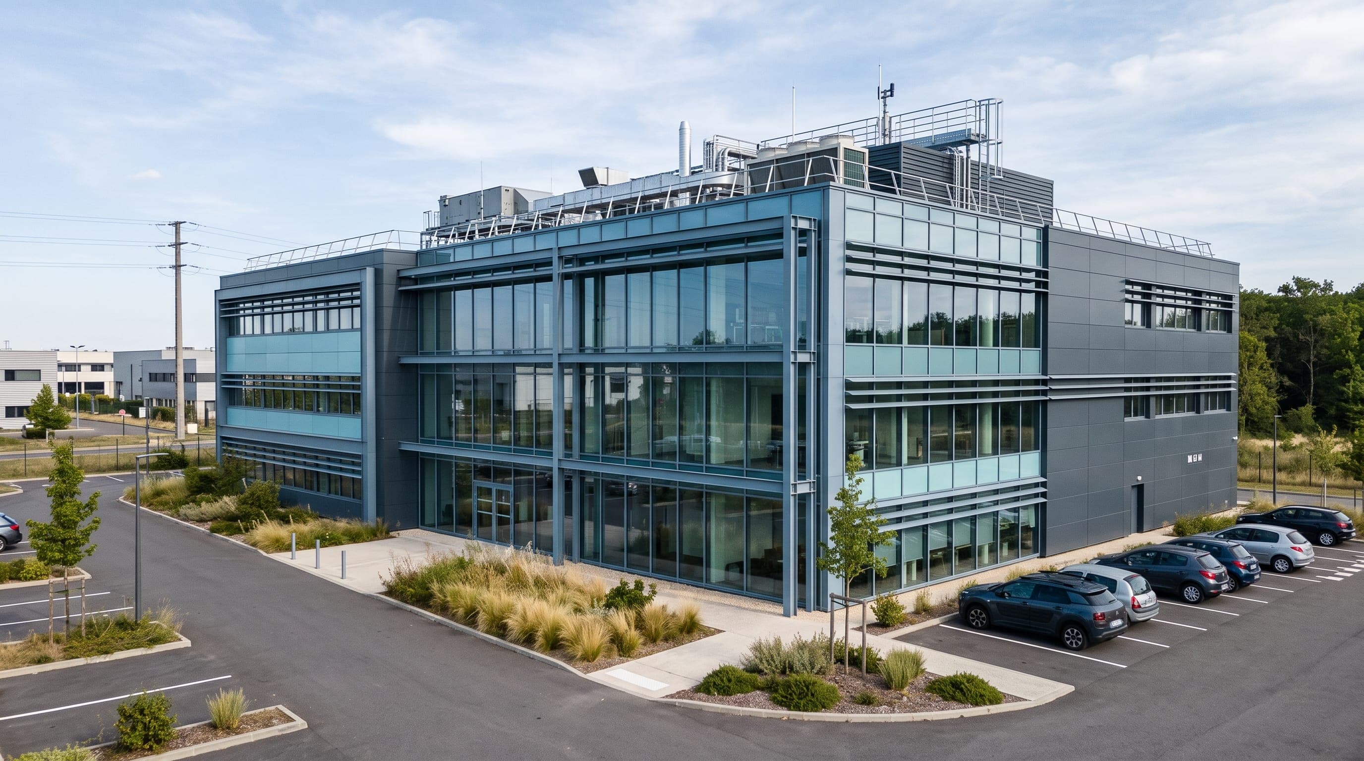Bâtiment tertiaire du parc technologique Orléans Charbonnière à Saint-Jean-de-Braye